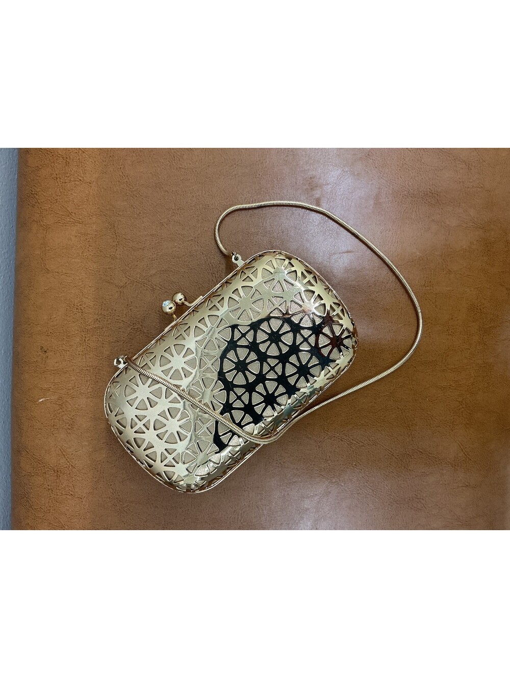 Coast Gold-tone Geometric Pattern Clutch Shoulder Bag formal evening wedding bag